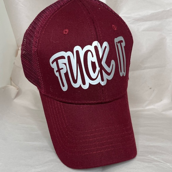 Red maroon trucker hat - Picture 5 of 13